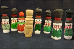 Christmas Orniments carved by Larry Smith, Brian Dent, Dan Gardiner, Herb Proudly, Betty Baumgardner and Nancy Hunter